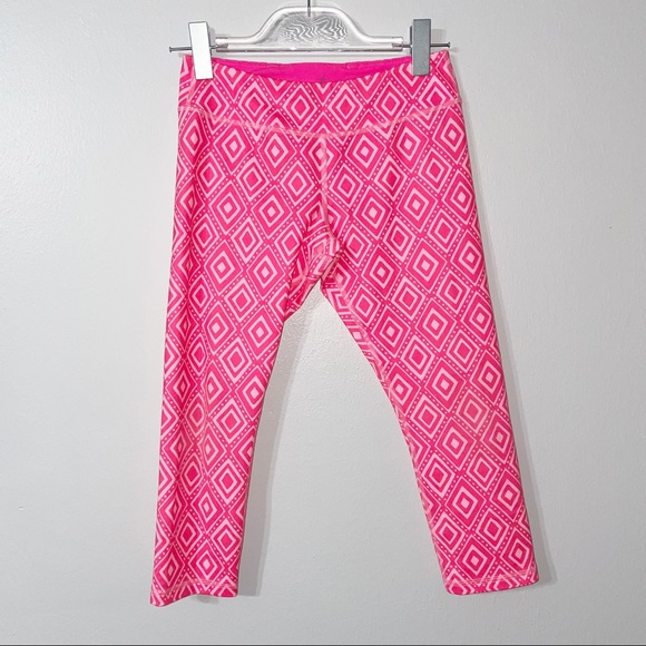 Ivivva By Lululemon Pink Patterned Cropped Legging - Picture 1 of 10